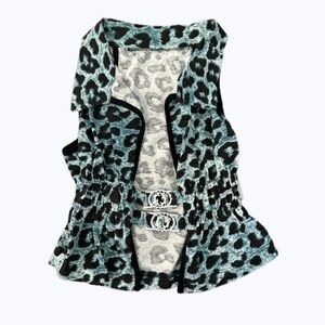 Leopard Print Sleeveless Vest